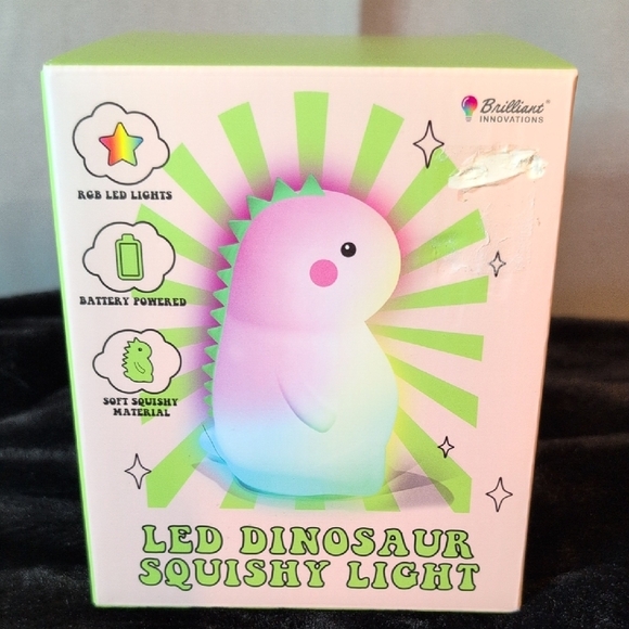 White LED Dinosaur Night Light Softโ and Huggable - Picture 1 of 9